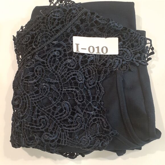 Lulu's Bodycon Lace Top Open Back Navy Blue Size Small Elegant Cocktail Dress - Picture 13 of 13